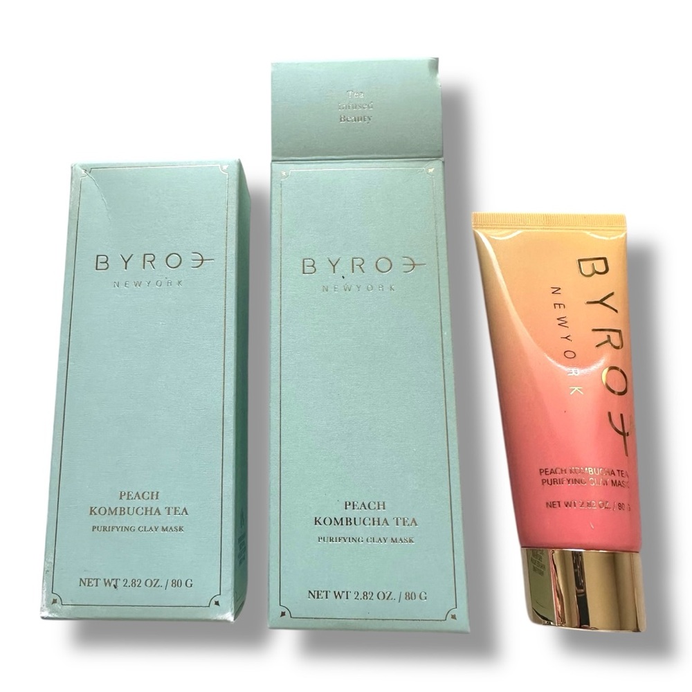 2X Byroe Peach Kombucha Tea Purifying Clay Mask